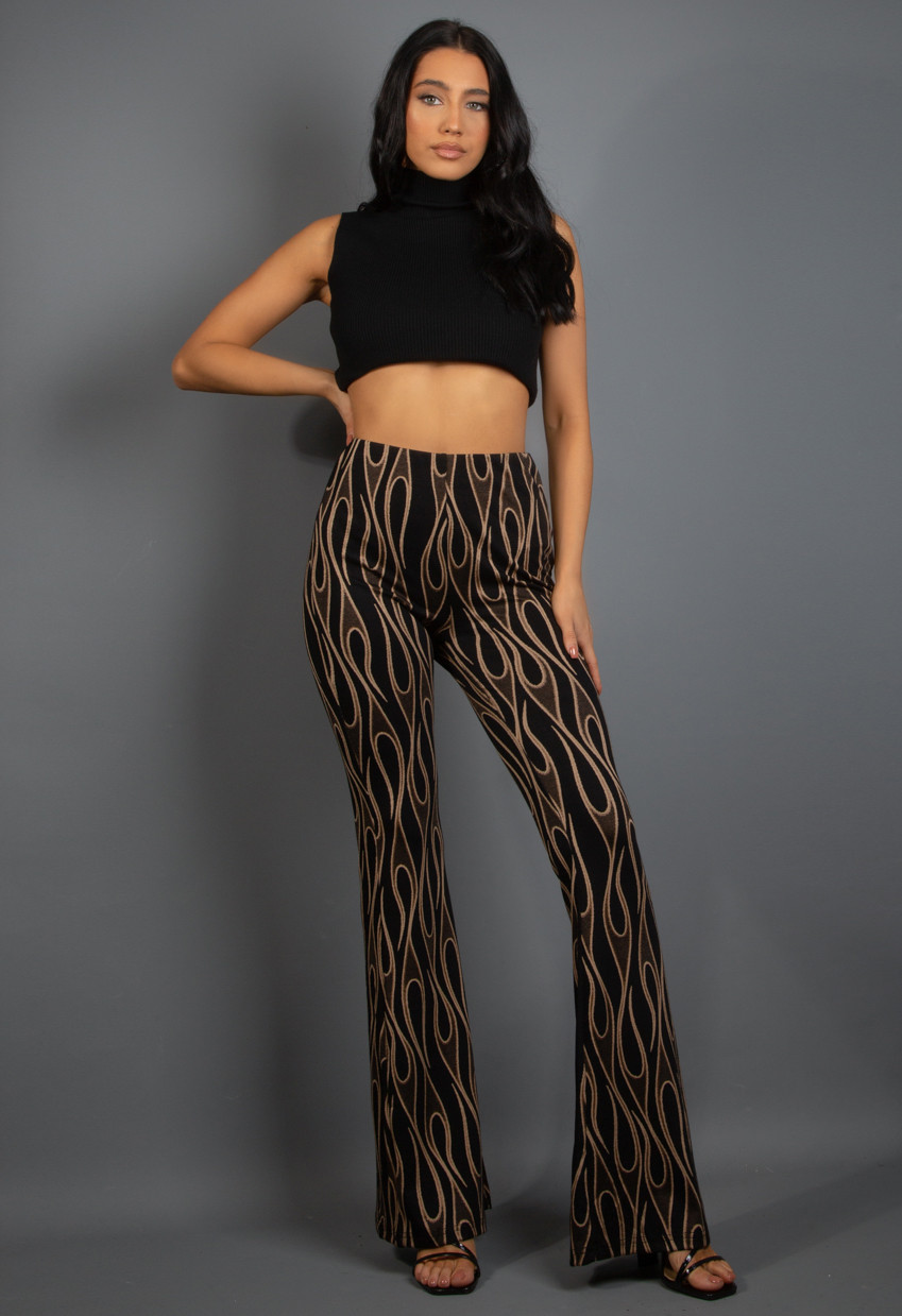 Flame Print Flared Trouser - Buy 