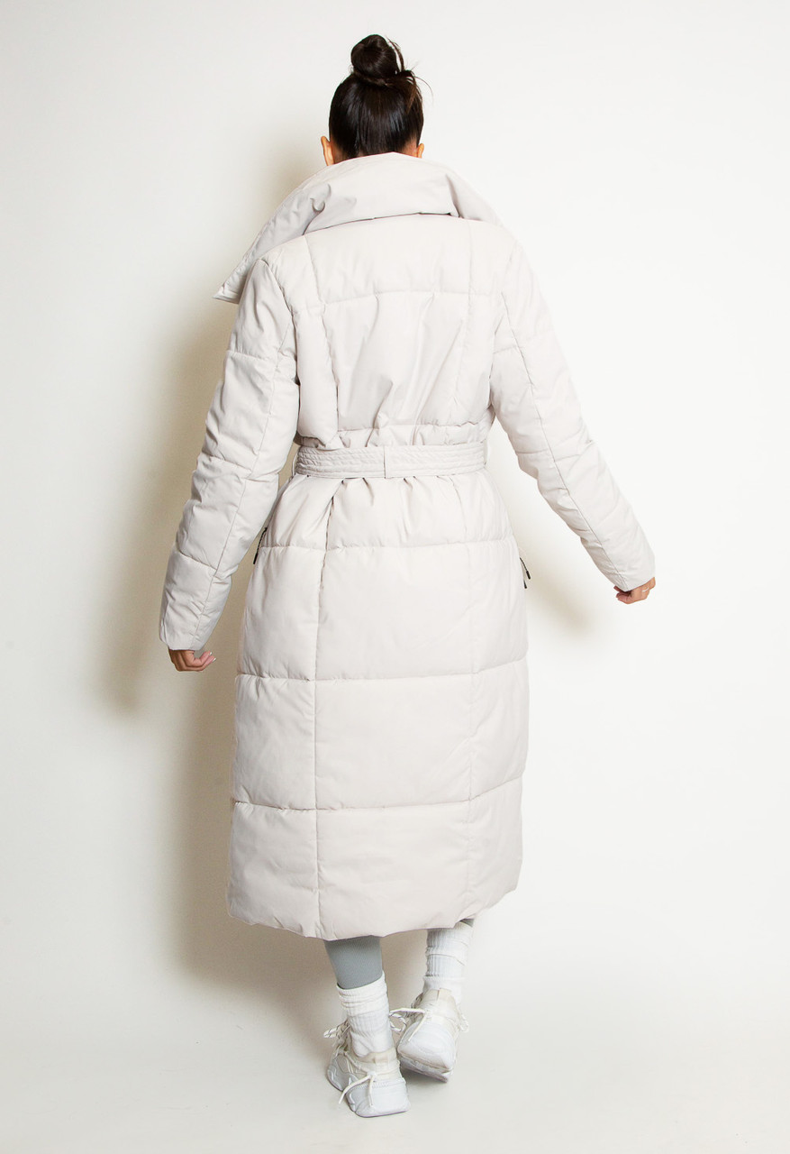 puffer tie coat