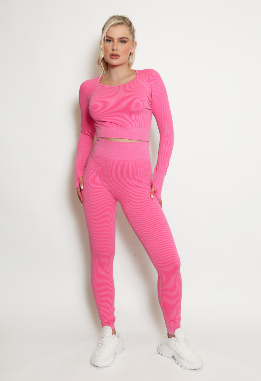 Mock Neck Long Sleeve Top and Leggings Active Set main image 0