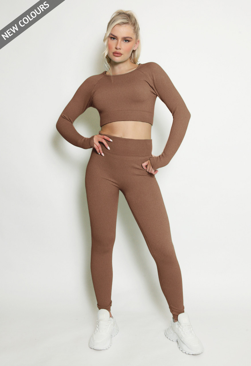 Active Long Sleeve Crop Top And Legging Set Buy Fashion Wholesale in