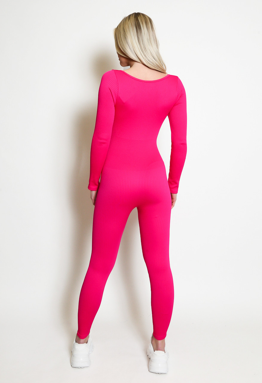 Long Sleeve Ribbed Unitard - Buy Fashion Wholesale in The UK