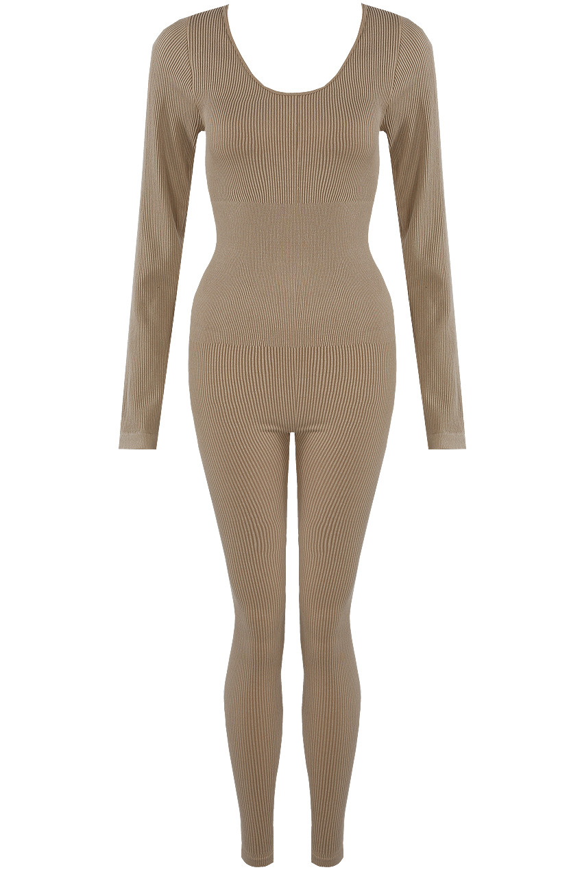 Ribbed Scoop Neck Unitard - Buy Fashion Wholesale in The UK