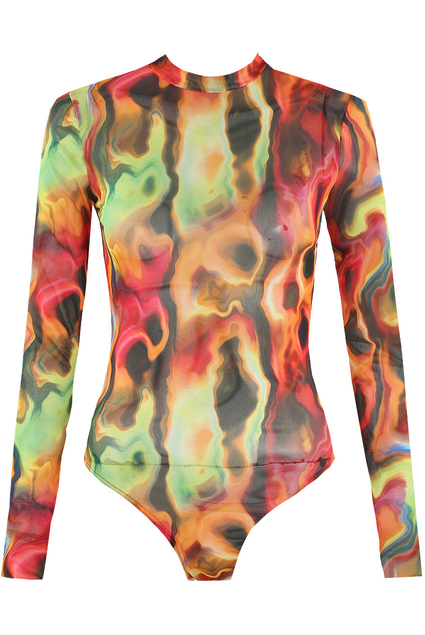 Unsuited Sheer-body Top (print) main image 1