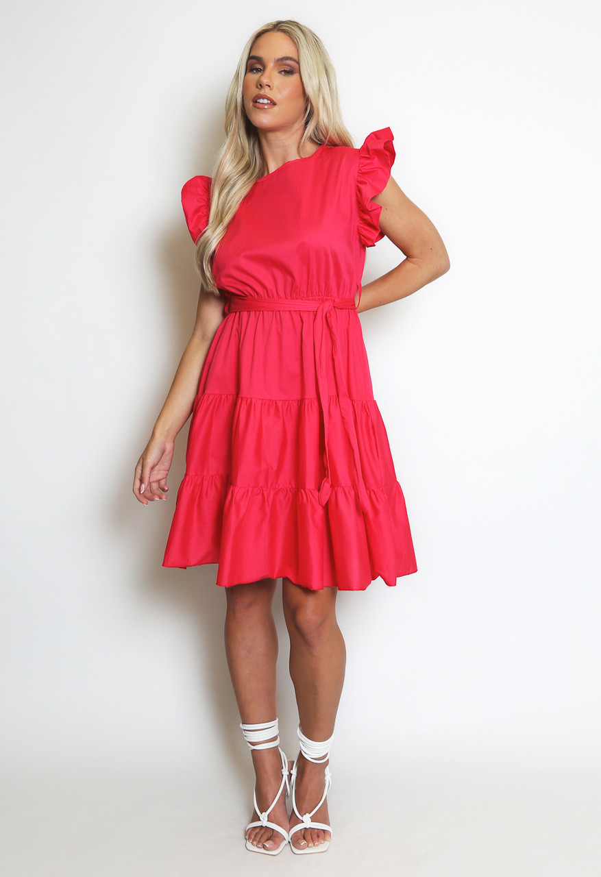 A Dee Liberty Bear Print Triple Frill Dress