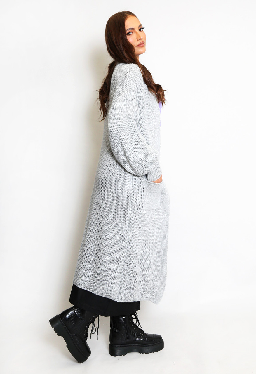 Cable-Knit Long Sleeve Cardigan