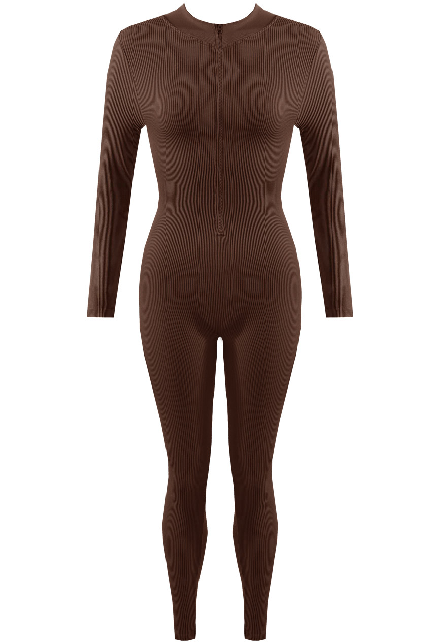 Custom Inked T Neck Sleeveless Zipper Back Unitard Waistseam - Lycra main image 0