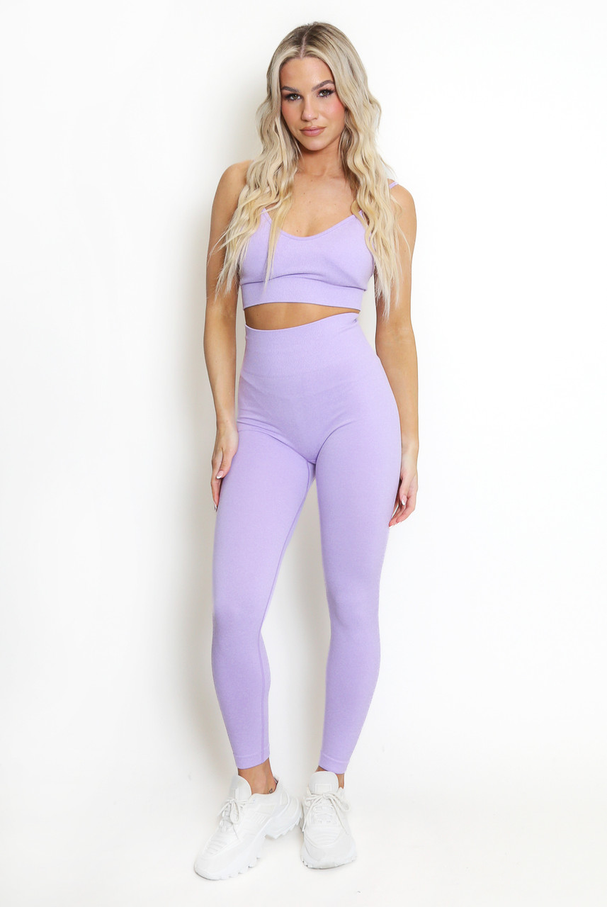 Pu Strappy Top & Leggings Set