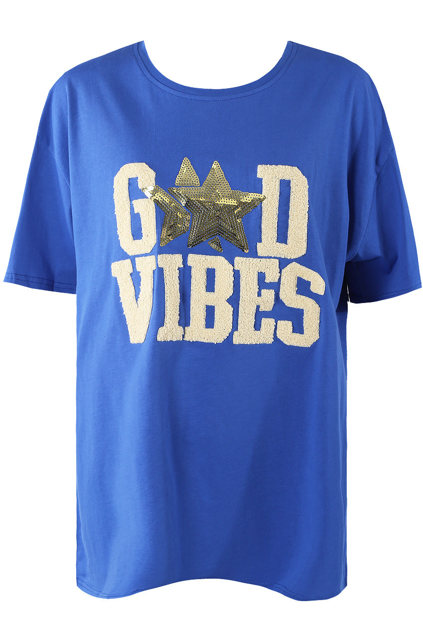 Women's Good Vibes Long T-shirt Raglan Sleeve Side Pocket