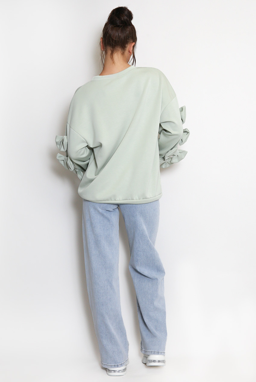 Bow Sleeve Sweater Top