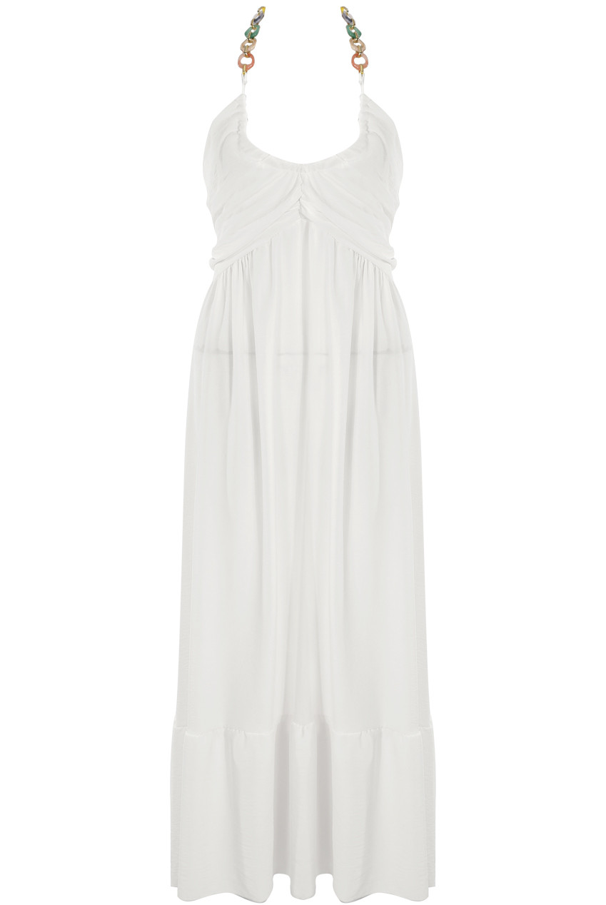 Casual Fashion Halter Neck Striped Maxi Dress