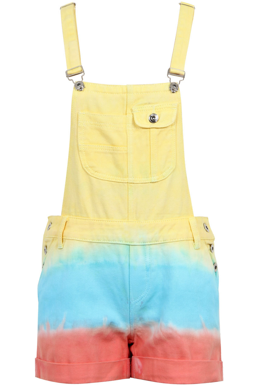 Yellow Tie Dye Fashion Short Denim 