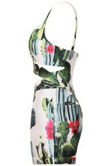 Tropical Floral Print Croppe Top Bralet & Shorts Set