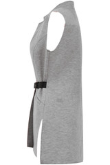 Grey and Pink Contrast Lining Collar Gilet 