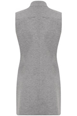 Grey Contrast Collar Gilet - Blue Lining