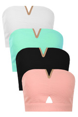 V-Cut Crop Tops - 4 colours