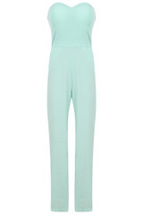 Mint Strapless Bandeau Jumpsuit