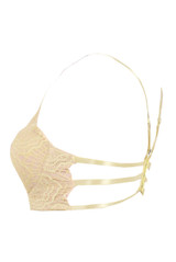 Yellow Lace Strappy Back Bralet