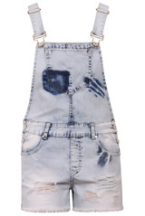 Denim Acid Wash Front Pocket Dungaree