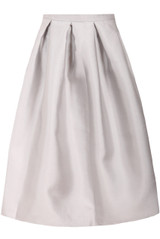 Pin Tuck Waist Band Side Zip Up Flared Skirts - 9 Colours