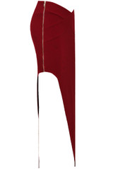 Cross Textured Side Slit Zip Up Midi Skirts - 5 Colours