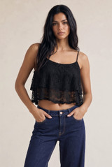 Crochet Lined Cami Tops - 2 Colours