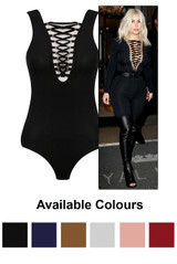Front Tie Bodysuit - 6 Colours
