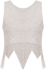 Floral Lace Netted Tops - 2 Colours