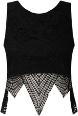 Floral Lace Netted Tops - 2 Colours