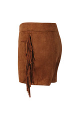Faux Suede Fringe Shorts - 3 Colours