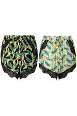 Banana Printed High Waisted Runner Shorts - 2 Shades