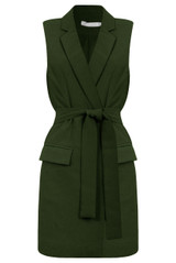 Tailored Double Breast Belted Gilet