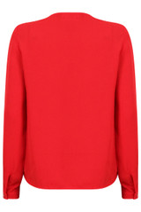 Lace Up Front Long Sleeves Blouse