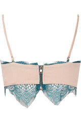 Blue Contrast Blush Eyelash Lace Bralet