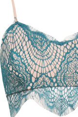 Blue Contrast Blush Eyelash Lace Bralet