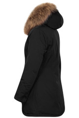 Black Fur Collar Parka Coat