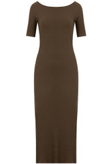 Block Colour Side Slit Midi Dress - 3 Colours