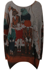 Portrait Printed Knitted Jumper - 6 Colours