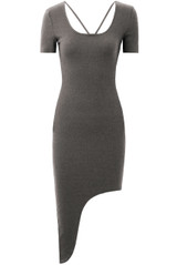 Asymmetric Short Sleeve Bodycon Dress - 5 Colours