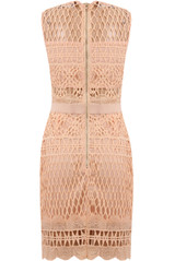 Cut Out Textured Lined Bodycon Dress - 3 Colours