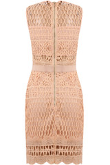 Cut Out Textured Lined Bodycon Dress - 3 Colours