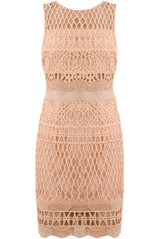 Cut Out Textured Lined Bodycon Dress - 3 Colours