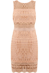 Cut Out Textured Lined Bodycon Dress - 3 Colours