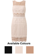 Cut Out Textured Lined Bodycon Dress - 3 Colours