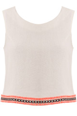 Embellished Linen Top - 2 colors