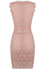 Floral Crochet Mesh Insert Bodycon Dress - 4 Colours