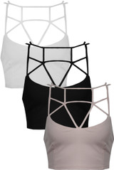 Front Cut Out Bralet - 3 Colours