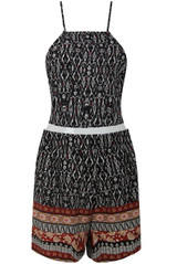 Tribal Print Back Tie Up Top & Shorts Set - 3 Colours