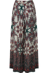 Printed Aztec Border Palazzo Trousers - 2 Colours