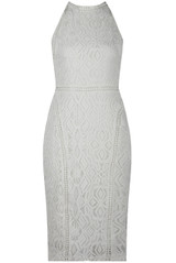 Lace Textured Open Back Midi Dress - 2 Colours