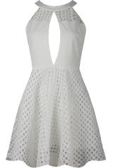 Lace Insert Front Cut Out Day Dress - 2 Colours